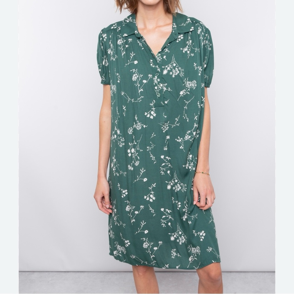SAMSEO SAMSOE Green Gilian SS Floral Dress In Garden‎ Lace Size Small